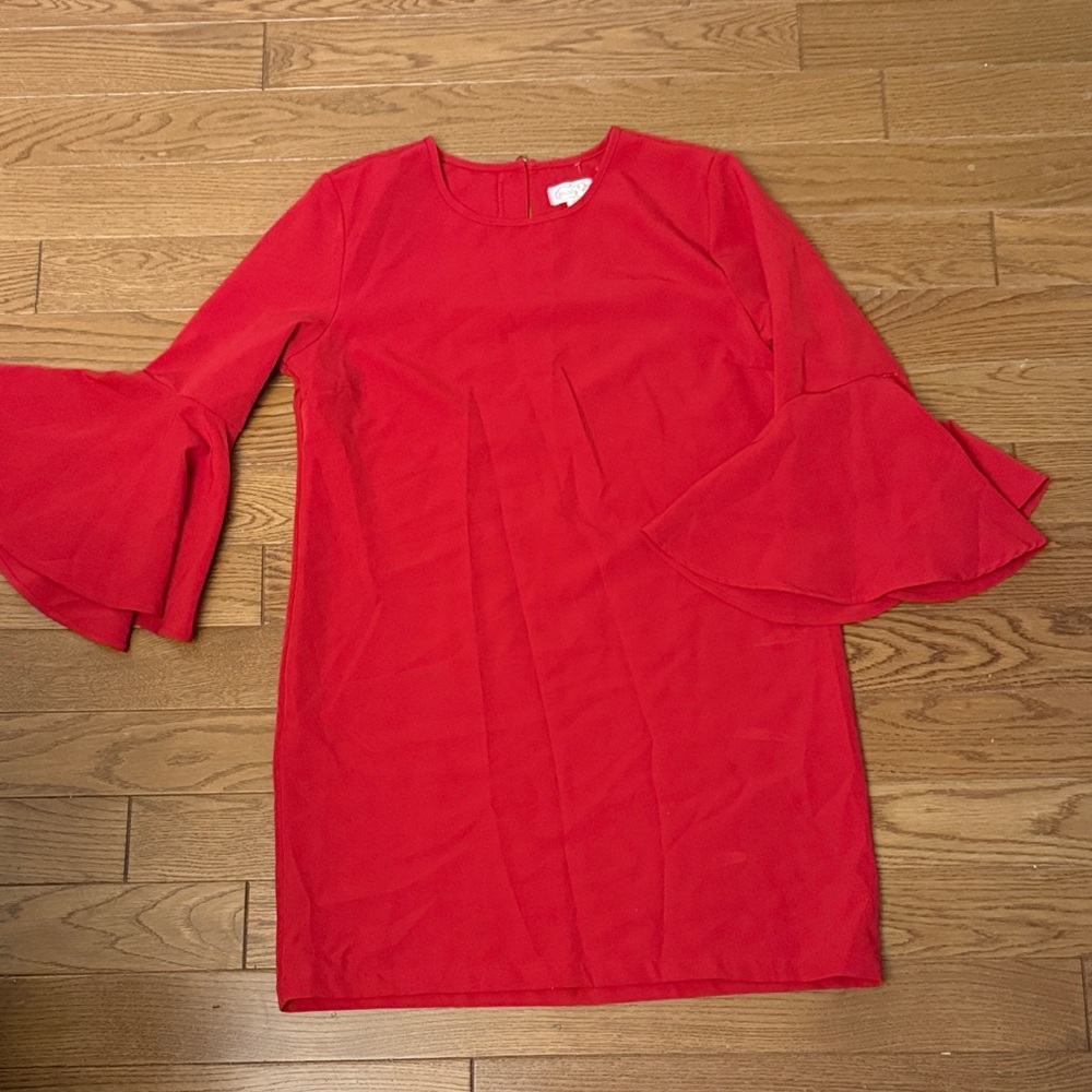 Mud Pie Red Bell Sleeve Dress
